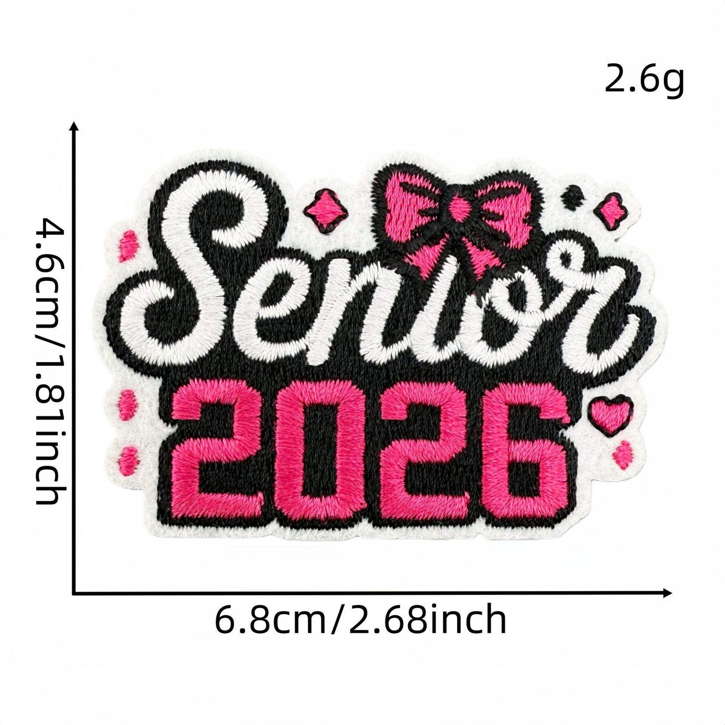 Senior 2026 Patches - Class Of 2026 - Embroidered Iron on patches