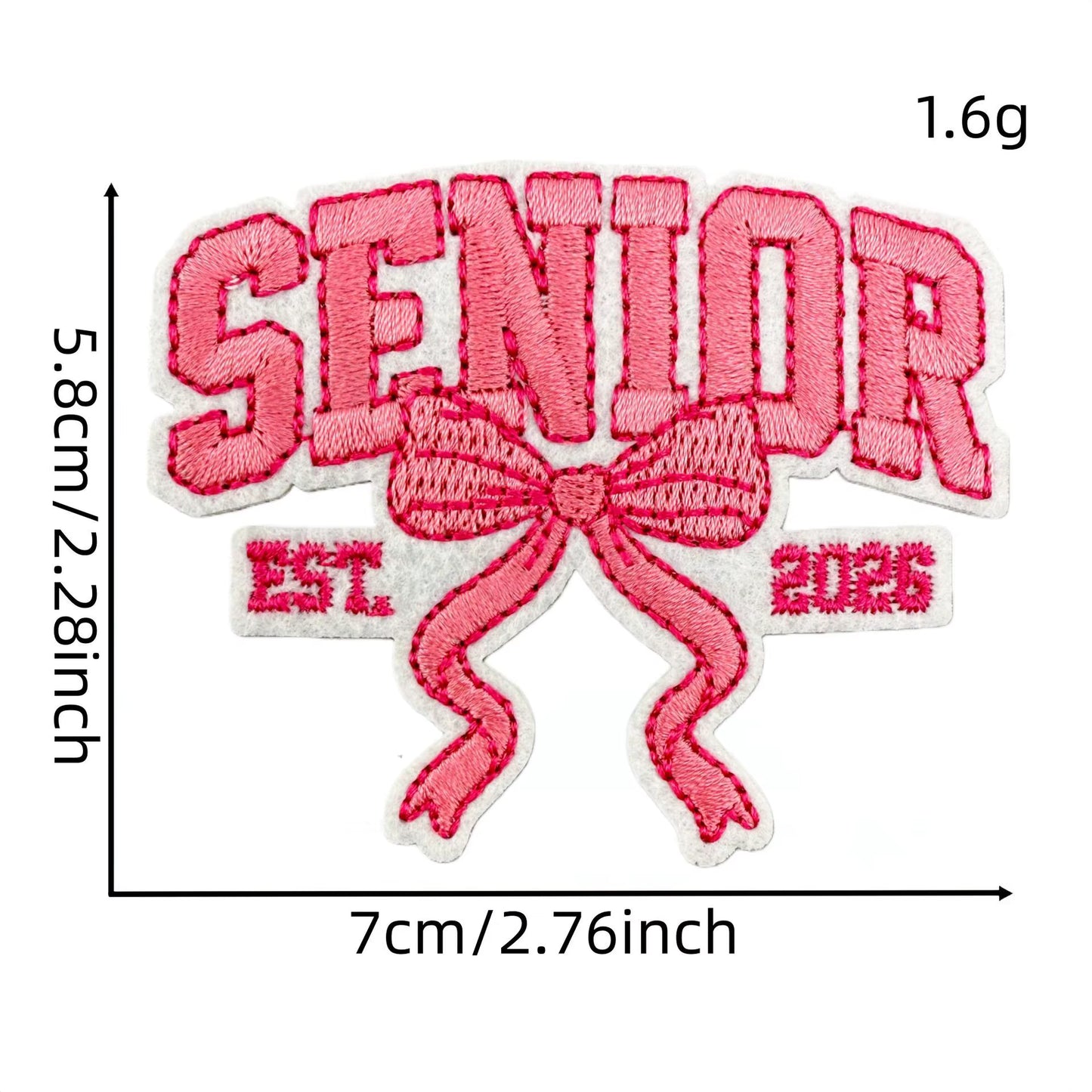 Senior 2026 Patches - Class Of 2026 - Embroidered Iron on patches