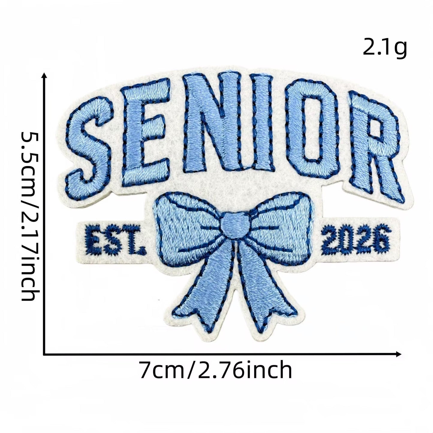 Senior 2026 Patches - Class Of 2026 - Embroidered Iron on patches