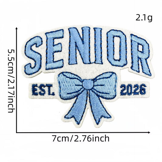 Senior 2026 Patches - Class Of 2026 - Embroidered Iron on patches